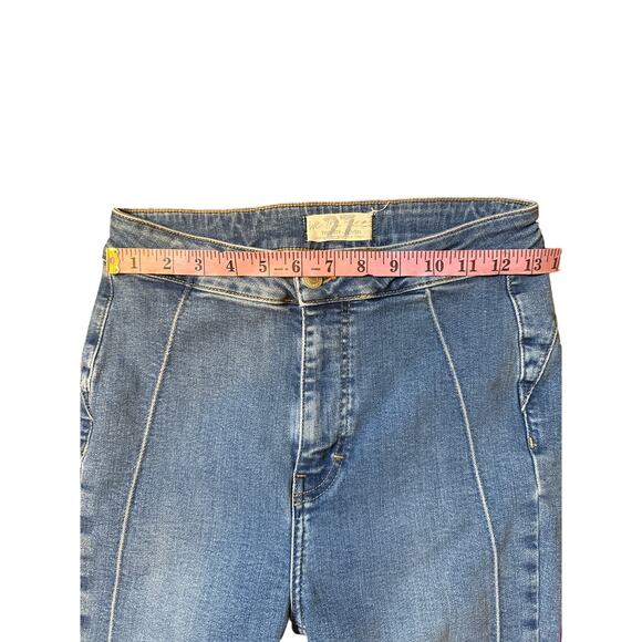 Free People Cross My Heart Jeans in Burnin Blue Booty Love 27 - Picture 5 of 11